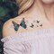Wrapables Waterproof Glitter Butterfly Temporary Face Tattoos for Women, Eye and Facial Makeup for Parties, Beach, Festivals (10 Sheets)